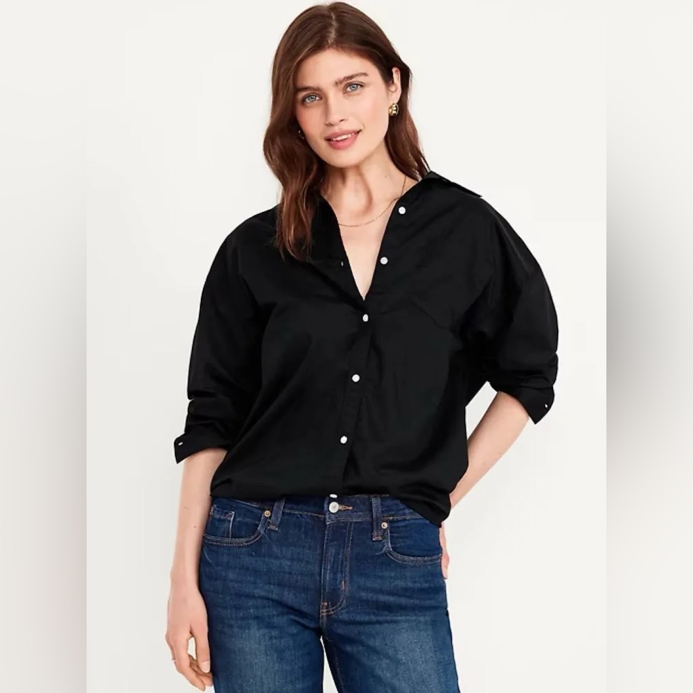 Old Navy Women's Oversized Button-Down Boyfriend Shirt - Nwot - Xl